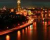 Moscow night city panorama