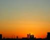 moscow city panorama sunset